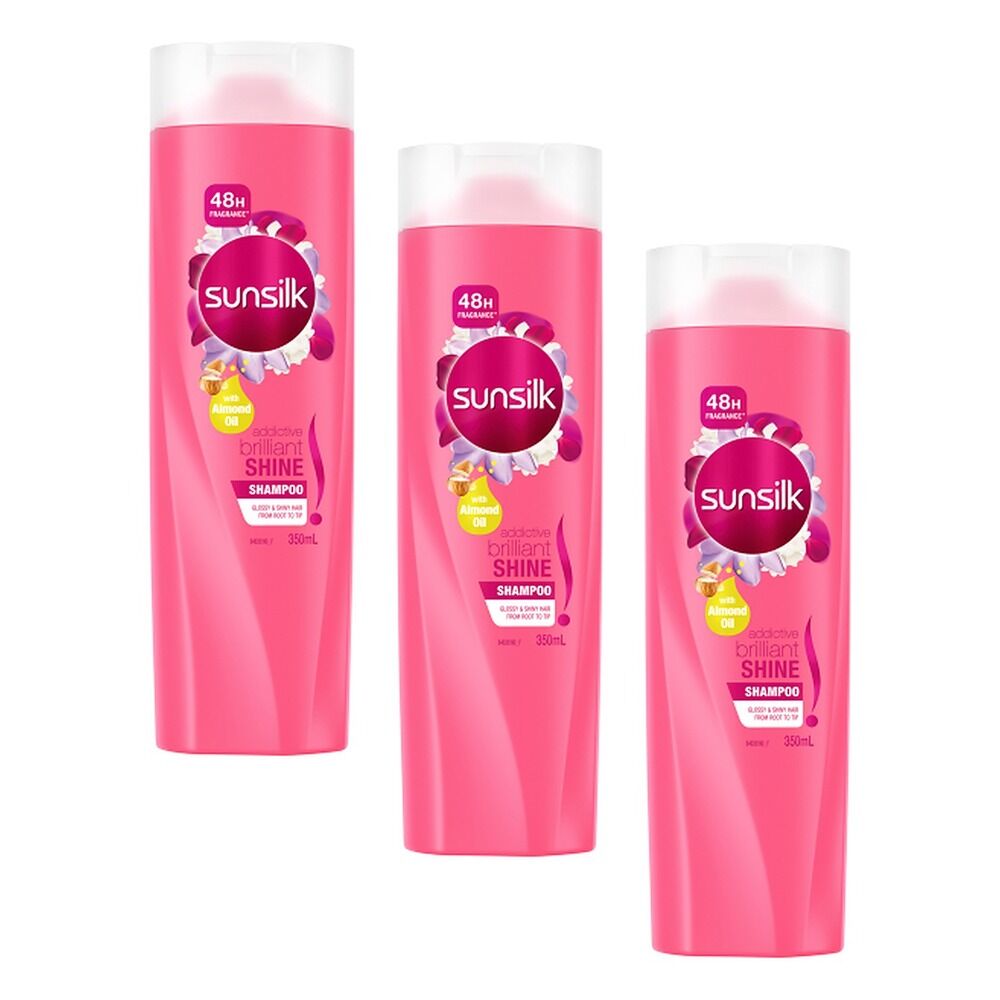Sunsilk Addictive Brilliant Shine Shampoo 350mL Pack of 3