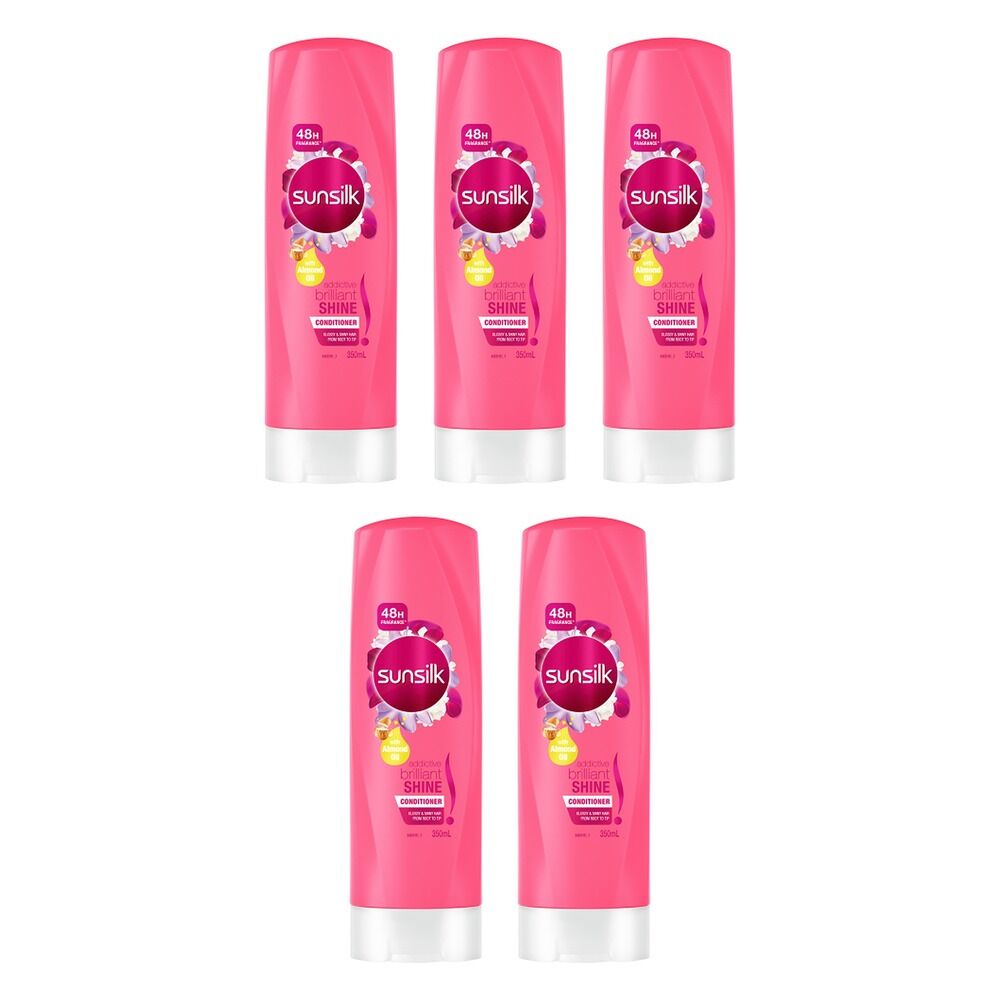 Sunsilk Addictive Brilliant Shine Conditioner 350mL Pack of 5