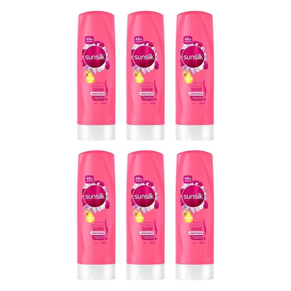 Sunsilk Addictive Brilliant Shine Conditioner 350mL Pack of 6