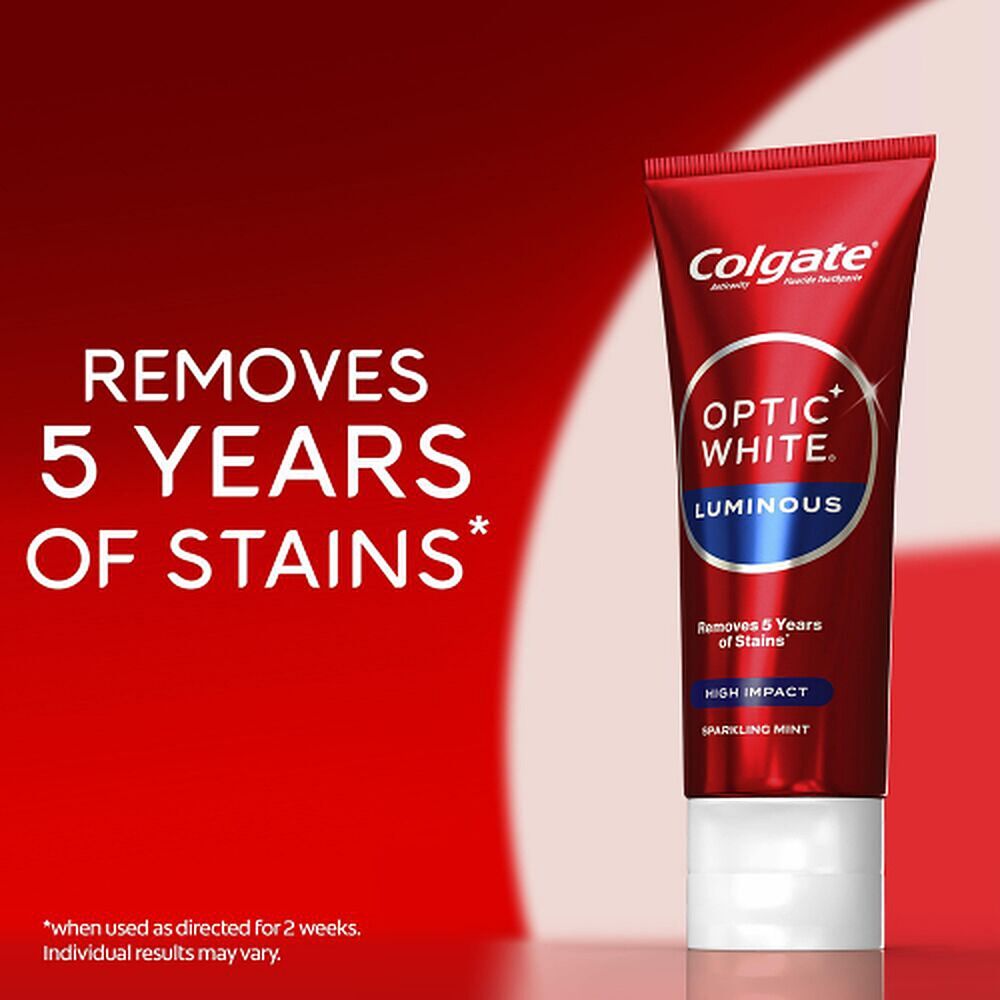 Colgate Optic White Luminous High Impact Sparkling Mint Toothpaste 85g