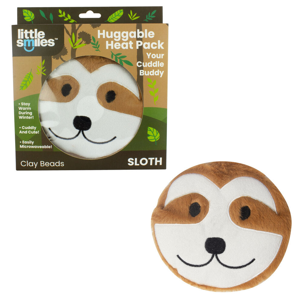 Little Smiles Sloth Huggable Heat Pack - Clay Beads 400g - Microwaveable