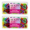 Beauty & Me 2 x 100 Pack Knitted Ponytailers Rainbow No Snag Hair Ties