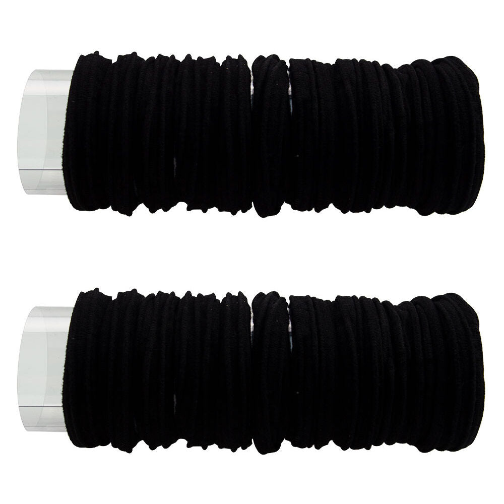 Black Elastic Hair Bands 20 Pack Strong No Snag Hold for All Hair Types