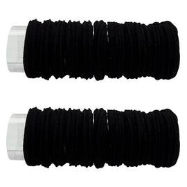 Black Elastic Hair Bands 20 Pack Strong No Snag Hold for All Hair Types