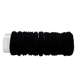Black Elastic Hair Bands 10 Pack Strong No-Snag Hold for All Hair Types