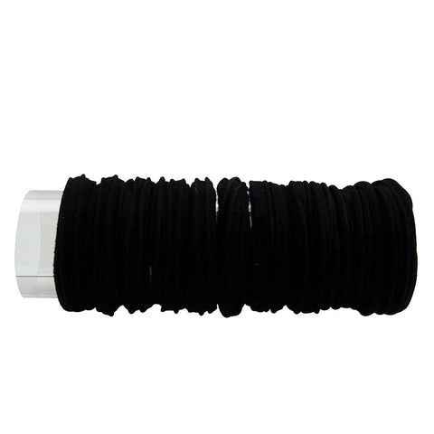 Black Elastic Hair Bands 10 Pack Strong No-Snag Hold for All Hair Types