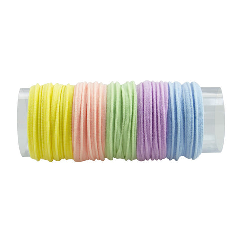 Pastel Elastic Hair Bands 10 Pack  Soft Hold in Light Colours No-Snag