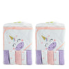 Baby Girls Towel and Wash Cloth Gift Set Unicorn Design x2