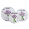 Kitchenware 3 Piece Storage Set With Lavender Print Design Round Shape