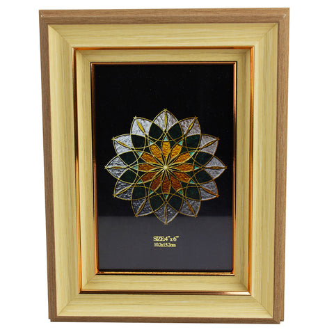 Homeware Photo Frame Wood And Gold Trim Design 4