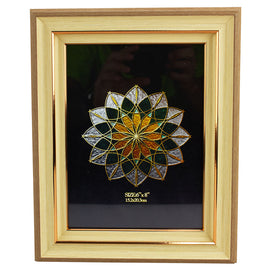 Homeware Photo Frame Wood And Gold Trim Design 6