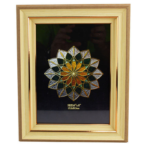 Homeware Photo Frame Wood And Gold Trim Design 6