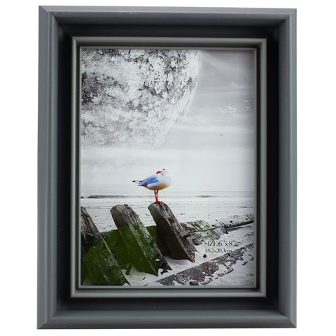 Homeware Photo Frame Bird Print Dark Blue/ Grey Design 6