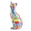 Home Decore Figurine Cat Multi Colour Mosaique Design Small 5cm x 3cm x 12cm