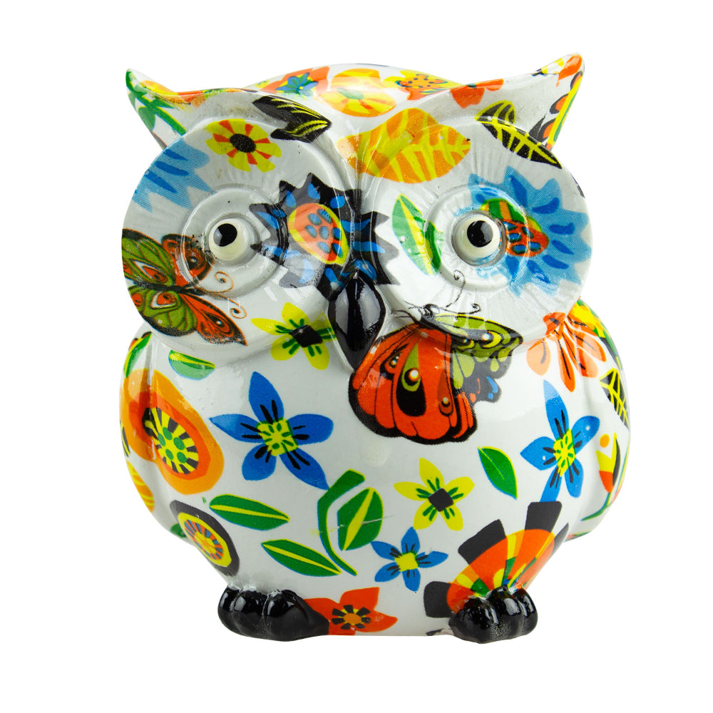 Home Decore Figurine Owl Butterfly Multi Colour Design 10cm x 7cm x 10.5cm