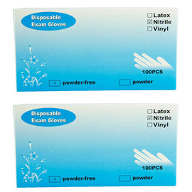 Disposable Nitrile Gloves Powder Free Medium 100 Pack 2 Pack