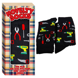 Unisex Tool Print Crew Socks Gift Boxed One Size Fits Most