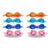 Kids Swimming Goggles Fish Design with Ear Plugs Assorted Colours - Random Colour Supplied Pack of 2