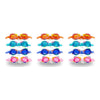 Kids Swimming Goggles Fish Design with Ear Plugs Assorted Colours - Random Colour Supplied Pack of 3