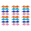 Kids Swimming Goggles Fish Design with Ear Plugs Assorted Colours - Random Colour Supplied Pack of 6