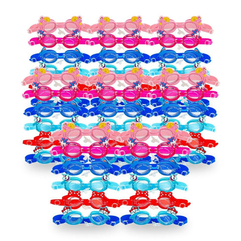 Kids Swimming Goggles Animal Designs - Random Design and Colour Supplied Pack of 8