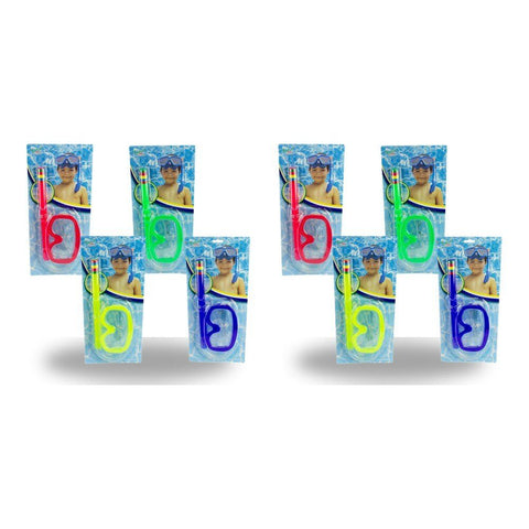 Kids Swimming Goggles Mask and Snorkel Set Assorted Colours - Random Colour Supplied Bundle of 2