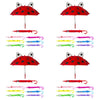 Kids Umbrella with Pop-Up Eyes Assorted Designs - Random Design and Colour Supplied Pack of 4