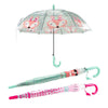 Kids Clear Dome Umbrella Fox Print - Random Colour Supplied Pack of 2