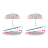 Kids Clear Dome Umbrella Fox Print - Random Colour Supplied Pack of 2