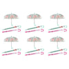 Kids Clear Dome Umbrella Fox Print - Random Colour Supplied Pack of 6