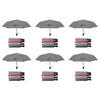 Compact Folding Umbrella Houndstooth Print Push Button Assorted Colours - Random Colour Supplied Pack of 6