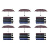 Compact Folding Umbrella Geometric Prints Push Button Assorted - Random Design and Colour Supplied Pack of 6