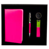 Office Essentials Pen And Notepad With Matching Keyring In Pink Colour