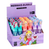 Mermaid Bubble Wand Bottles Counter Display of 24 Bundle of 6
