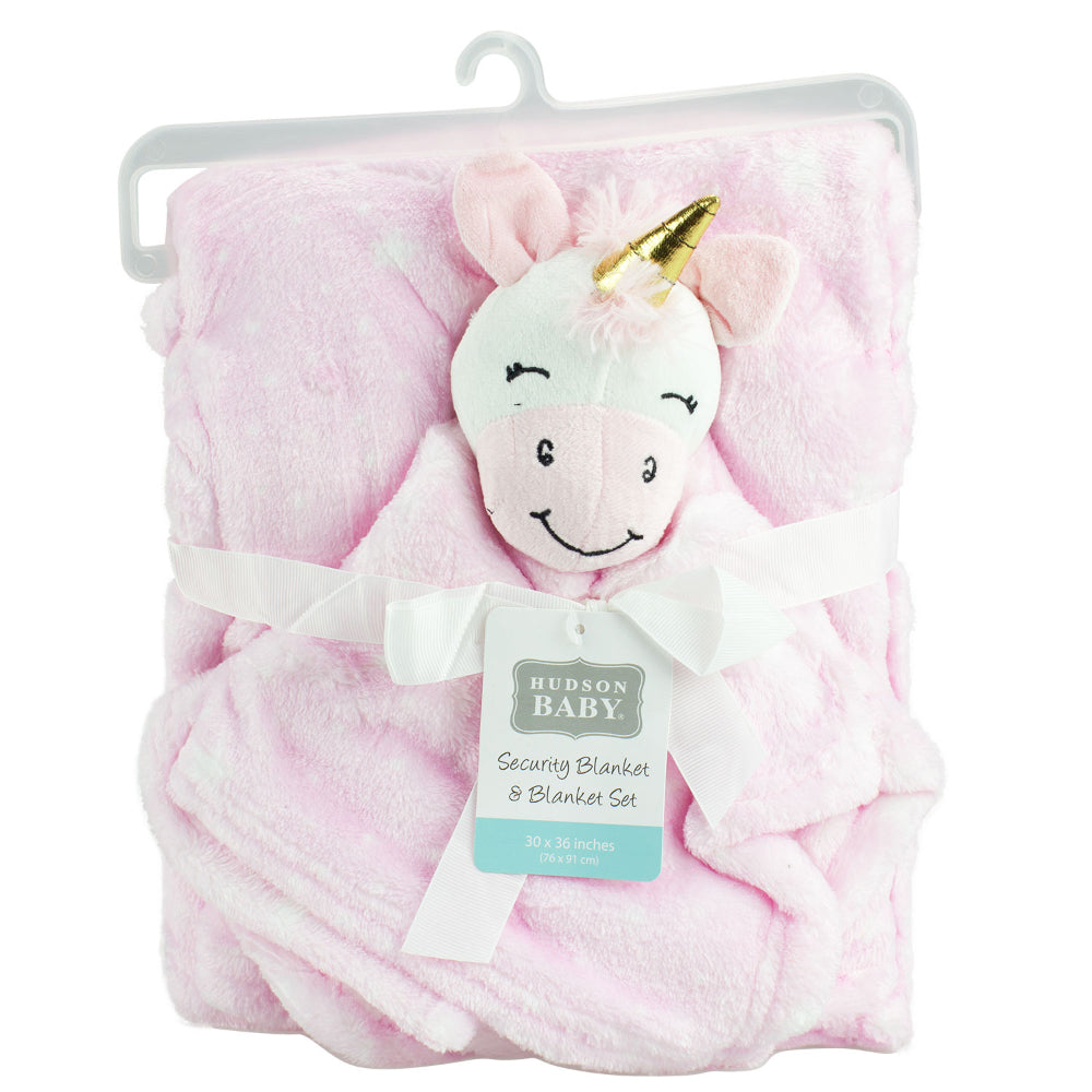 Baby Bed Time Essential Blanket Security Blanket Pink Colour With Unicorn Design