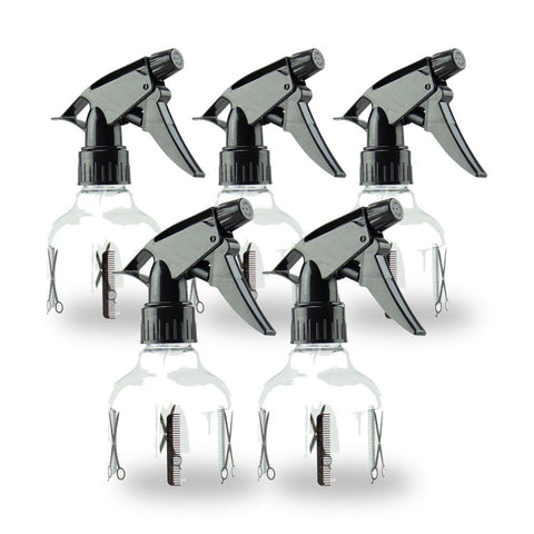 Hair Spray Bottle Transparent Barber Design Small Pack of 5