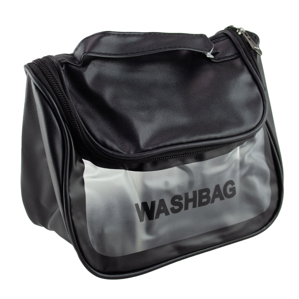 Lulu Grace Washable Toiletry Bag Black Large Size