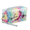 Lulu Grace Fashion Cosmetic Bag With High Heel Design And Rainbow Colour Print