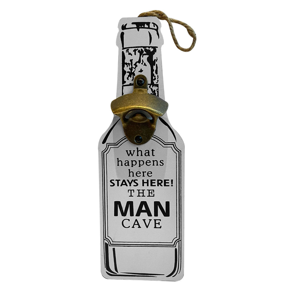 Home Decor Humour Plaque With Bottle Opener Man Cave Design