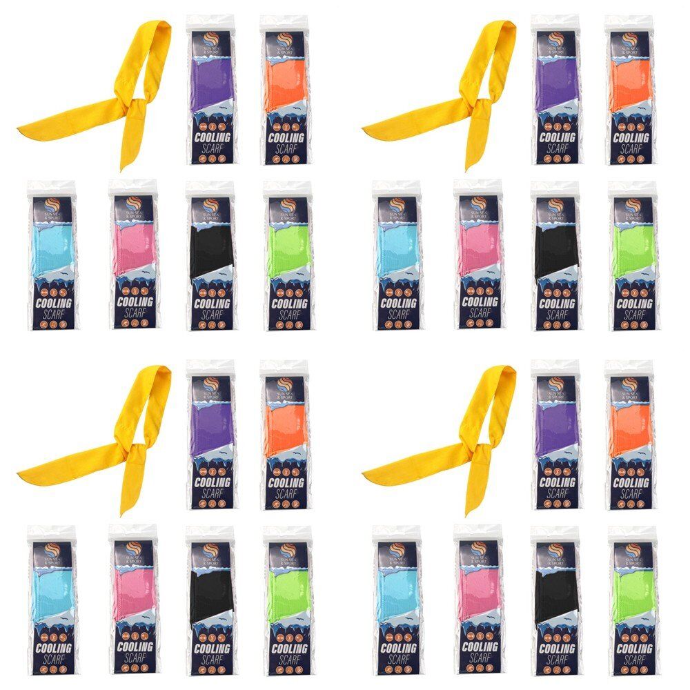 Sun Sea and Sport Cooling Neck Scarf - Random Colour Supplied Pack of 4