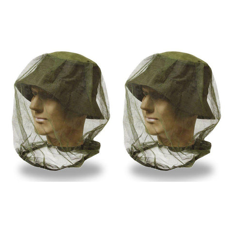 Mosquito Head Net 38 x 48cm Assorted Colours - Random Colour Supplied Pack of 2
