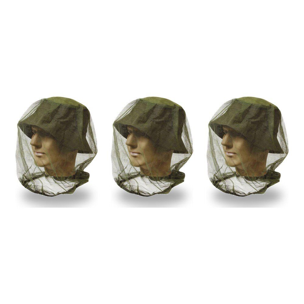 Mosquito Head Net 38 x 48cm Assorted Colours - Random Colour Supplied Pack of 3