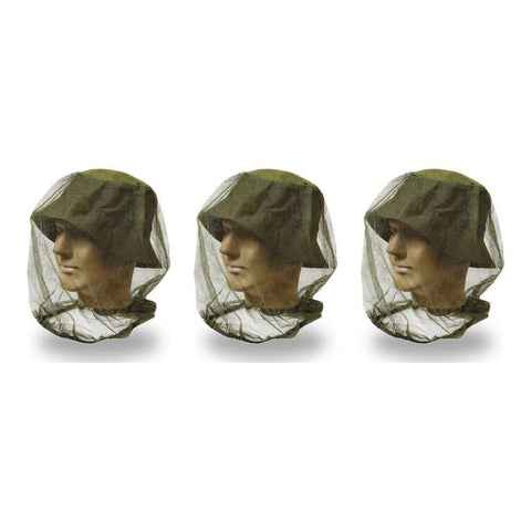 Mosquito Head Net 38 x 48cm Assorted Colours - Random Colour Supplied Pack of 3