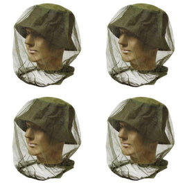 Mosquito Head Net 38 x 48cm Assorted Colours - Random Colour Supplied Pack of 4