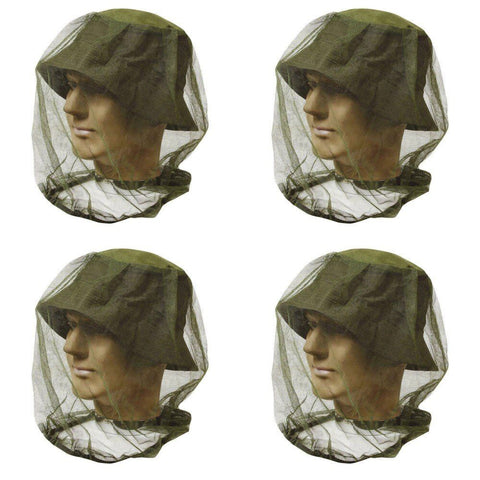 Mosquito Head Net 38 x 48cm Assorted Colours - Random Colour Supplied Pack of 4