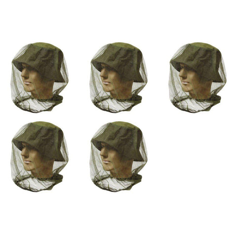 Mosquito Head Net 38 x 48cm Assorted Colours - Random Colour Supplied Pack of 5