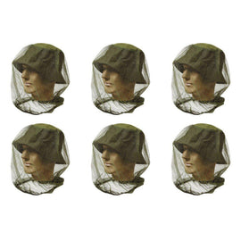 Mosquito Head Net 38 x 48cm Assorted Colours - Random Colour Supplied Pack of 6