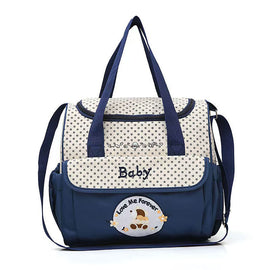 Blue Diaper Bag for Babies by Baby & Me Stylish Spacious Travel Nappy Tote