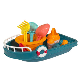 8pc Baby & Kids Beach Toy Set Boat Bucket & Sand Tools for Outdoor Fun