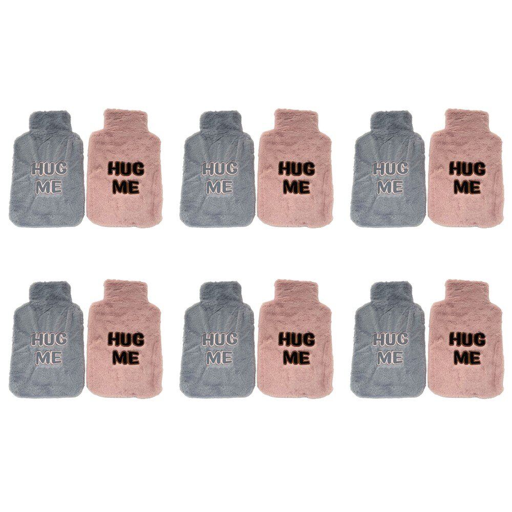 Health & Beauty Soft Plush Hot Water Bottle Cover Hug Me with Velcro - Random Colour Supplied Pack of 6